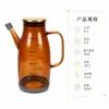 Dispensador de óleo de vidro à prova de luz para atacado, borossilicato alto, à prova de vazamentos, resistente ao calor, com bico, para uso na cozinha doméstica, adequado para molho de soja, vinagre e outros temperos