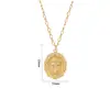 Collar de Cobre Arvaleff Serie Cruz 1 Cruz de Encaje Ovalada Cadena para Clavícula Cruz de Oro de 18 Quilates Transfronterizo
