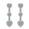 Pendientes de lujo Super Flash Gem, hermosos pendientes largos con borlas para mujer, pendientes redondos que adelgazan el rostro.