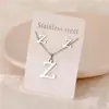 Exportación Transfronteriza Más Vendido Acero Inoxidable 26 Letras Inglesas Personalizado No Descolorante Natural Pendientes Colgante Joyería