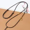 Cordón de cuerda trenzada para collar, cordón de cuero encerado, colgante de oro, cordón fino para colgar, cordón con colgante de Buda de jade, diseño simple para hombres y mujeres