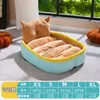Cama para cachorro, casinha de cachorro, adequada para todas as estações, casinha de cachorro grande, ninho seguro para cachorro, cama para cachorro, tapete de dormir para gato e cachorro grande, tapete refrescante, casinha de cachorro