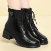 Botas Martins para mujer zapatos de madre botas cortas 2024 otoño e invierno nuevo forro polar zapatos de algodón zapatos de señoras de mediana edad una generación de cabello