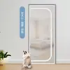 Puerta de Malla Suave con Cremallera, Puerta Antirrobo, Anti-Mosquitos, Apta para Mascotas, Instalación sin Clavos, Ventilación en Forma de U, Cortina de Puerta a Prueba de Gatos
