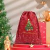 Bolsa con Cordón Navideña Tela No Tejida Plegable Portátil Bolsa a Prueba de Polvo Engrosada Bolsa de Regalo de Gama Alta Bolsa con Cordón de Almacenamiento