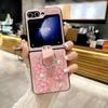 Funda para Samsung Zflip6, funda transparente con pegamento y hebilla de anillo para Zflip5/4, funda protectora nueva para Zflip3