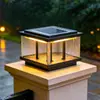 Nueva luz solar para pilar para uso doméstico, luz de pilar de pared para entrada de jardín exterior, luz de patio exterior impermeable, súper brillante
