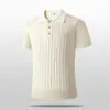 Nueva Camisa Polo de Verano Solapa Moda Lujo Ligero Para Ir al Trabajo Manga Corta Tejido de Punto Casual Solapa Polo Top Transfronterizo