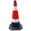 Cono de carretera de goma de 90 cm de alto, cono de advertencia para tráfico, cono reflectante rojo y blanco, cono de aislamiento para barricadas, cono de helado, cono de carretera.