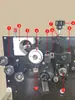 Máquina selladora Hualian 810 Accesorios Rueda de impresión completa Rueda impulsora Rueda de goma Eje de rueda Polea pequeña Rueda de impresión Rueda excéntrica
