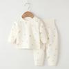 Conjunto de Ropa de Otoño para Bebés con Pantalones Largos para Niños y Niñas Cintura Alta Algodón Puro Primavera y Otoño Algodón Puro Ropa Interior Infantil Pijamas de Otoño para Bebé