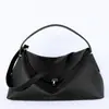 Bolsa de Mão Estilo Coreano em Couro Bovino de Primeira Camada com Fivela de Fecho em T, Bolsa de Ombro com Tampa Flip-Top, Bolsa de Couro Genuíno Casual para o Dia a Dia