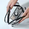 Bolsa de Tocador de Viaje Juego de Cuatro Piezas, Bolsa Cosmética Transparente de PVC Engrosado, Bolsa de Almacenamiento con Cremallera de Gran Capacidad Impermeable y a Prueba de Polvo