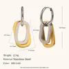 Pendientes de Diseño Elegante de Nicho Transfronterizos Europeos y Americanos Acero Inoxidable Chapado en Oro de 18 Quilates Pendientes de Estrella de Cinco Puntas para Mujer Gama Alta
