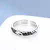 Anillos Ajustables Vintage para Pareja con Temática de Ballenas y Resina, Par de Anillos al por Mayor con Diseño de Océano y Ballena