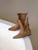 Botas vaqueras occidentales con plataforma interior, nuevo estilo 2026, punta fina 2026, con hebilla, para mujer, otoño/invierno, retro, botines
