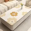 Tapete para Mesa de Centro, Tapete de Couro Silicone à Prova de Óleo e À Prova d'Água para Mesa de Jantar, Luxo Leve e High-End Toalha de Mesa para Mesa de Centro de Sala de Estar e Gabinete de TV