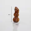 Caleidoscopio de calabaza con cabeza de dragón de madera tallado a mano, pieza de mano coleccionable para hombre, artesanía de madera auspiciosa