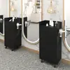 Gabinete de Herramientas para Salón de Belleza Mesa Espejo para Salón de Peluquería Gabinete con Cajones Gabinete de Almacenamiento de Madera para Cortar el Cabello Gabinete de Trabajo para Barbería