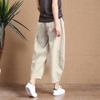Pantalones de Algodón y Lino Nuevos de Verano 2023 para Mujer Sueltos Talla Grande Pierna Ancha Piernas Grandes Cintura Alta Más Fáciles de Combinar Pantalones de Lino para Barrer el Suelo