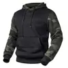 Sudadera Camuflada de Gran Tamaño para Otoño e Invierno Nueva, Casual Holgada, Pulóver de Manga Larga de Forro Polar para Hombre