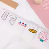 Calcetines de Estilo Japonés Nuevo Estilo para Mujer Estilo Blanco Lindos Dibujos Animados Algodón de Caña Media Calcetines para Mujer Estilo INS Calcetines de Dibujos Animados Calcetines Deportivos