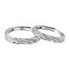 Anillos de pareja estilo sureño para hombre y mujer, diseño de nicho, lujo ligero, simples y sofisticados, anillos creativos texturizados, regalo