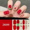 12 Pegatinas para Uñas Blancas de Dedos Completos Sin Hornear Impermeables y Duraderas Parche de Uñas Artísticas Estilo Simple Pegamento para Uñas al por Mayor