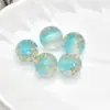 Cuentas de Resina Dorada Teñida de 16 mm, Cuentas Redondas, Hechas a Mano para DIY, Cadena de Teléfono, Llavero, Colgante, Accesorios de Joyería