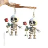 Brincos Acrílicos Fofos e Charmosos de Aniversário de Rosa Adequados para Brincos de Acrílico, Design de Esqueleto Durável