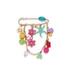 Broche Estrela do Mar Pintada Flor de Pimenta Estilo Doce e Picante Contas Coloridas Pino de Cintura Multifuncional Acessório de Roupa Ins Moda Fofo
