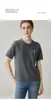 Camisa base de tricô 100% caxemira pura, suéter estiloso de cor sólida com estampa de panda, versátil de manga curta, novo estilo de outono para mulheres