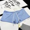 ¡Verano mano una pieza! Pantalones Cortos Hot de Bloques de Color, Ala Ancha, Cintura Baja, Ajustados, Envolventes de Cadera, Relajación Casual, Chica Caliente, Shorts Deportivos