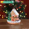 Casa de Resina Transfronteriza Navideña Adornos Pequeños Casa de Hombre de Jengibre Navideño Decoración de Atmósfera Adornos Especiales
