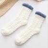 A partir de 1 Par de Meias de Veludo Coral para Mulheres, Meias de Inverno de Cano Médio, Meias Felpudas Estilo Coreano Espessas, Meias de Piso Pós-Parto, Meias de Dormir para Casa