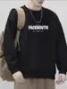 Sudadera Redonda Americana para Hombre 2025 Primavera y Otoño Nuevo Estilo Coreano Estilo Perezoso de Moda Holgada Versátil Casual Sudadera para Hombre