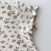 Pijama de Verão para Meninas Duas Peças Roupa de Casa Ar Condicionado Seda de Gelo Fino Manga Curta Conjunto de Verão Infantil