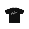 Camiseta Blanca de Manga Corta de Algodón Puro Americano para Hombre Verano Tendencia Marca Trendy Juvenil Holgada Casual Camiseta de Media Manga Superior