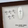 Promoção Imperdível Decorações de Unhas Cruzadas em Liga Punk Estilo Garota Apimentada Versátil Cruz Arma Preto Acessórios de Unhas DIY