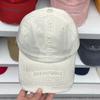 Gorra de béisbol con agujeros desgastados y lavado sucio, de moda urbana, para hombre y mujer, gorra con bordado de letras coreanas para primavera y verano, gorra para el sol