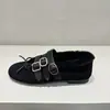 Gorros de Ballet Calientes y Esponjosos 2026 Otoño/Invierno Nuevos Zapatos Mary Jane Planos Redondos Retro con Plus de Terciopelo