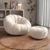 Sofá Perezoso Silla Calabaza Tatami Silla Individual Estilo Crema, Adecuado para Acostarse y Dormir, para Apartamentos Pequeños, Habitaciones Pequeñas, Balcones y Habitaciones