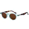 Nuevas Gafas de Sol Retro Casual Simples con Montura Redonda Cruzada Europea y Americana Unisex para Exteriores Disparo Callejero Gafas de Sol T22117
