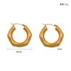 Brincos de aço inoxidável de alta qualidade com design transfronteiriço europeu e americano, personalidade feminina, moda moderna, brinco de metal, joias para orelha