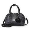 Bolsas para Mulheres 2025 Outono e Inverno Novas Bolsas de Mão Femininas em Formato de Concha Estampa Crocodilo Moda Retrô Transversal de Ombro Único Moderna