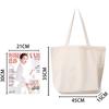 Bolsa de lona portátil con cordón ajustable de un solo hombro, en blanco, para publicidad, capacitación, promoción, compras para estudiantes, bolsa de algodón con cremallera.
