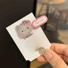 Presilha de Cabelo Hellokitty com Strass, Presilha de Cabelo Fofa e Doce para Crianças e Meninas, Presilha Bico de Pato Rosa, Presilha para Mechas