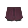 Pantalones Cortos de Doble Capa para Fitness y Deportes, Pantalones Cortos de Baloncesto de Cinco Puntos para Hombre, Deportivos Elásticos de Nailon de Secado Rápido para Entrenamiento de Running para Hombre
