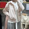 Japonês único 25 primavera feminino de secagem rápida casual zíper casaco com capuz manga comprida solto suéter esportivo cardigan 475855