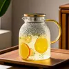 Jarra de Vidrio de Borosilicato Alto para Agua Fría, Resistente a Altas Temperaturas, Gran Capacidad, Jarra para Cold Brew, Jarra Minimalista Moderna para Té de Flores, Personalizable